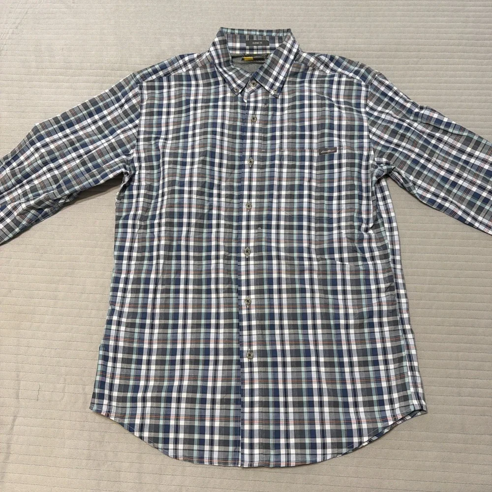 Eddie Bauer Mens Small Travex Button Shirt Classic Fit Outdoors Hiking Camp